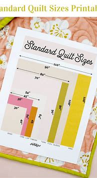 Image result for Quilt Sizes in Inches