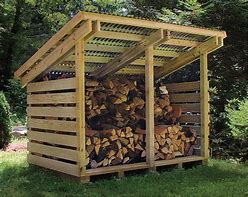 Image result for Firewood Lean to Shed