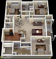 Image result for Three Bedroom Plan