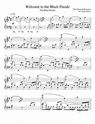 Image result for My Chemical Romance Black Parade Piano Sheet