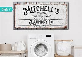 Image result for Personalized Laundry Room Signs