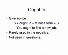 Image result for Ought to Negative