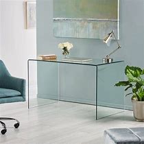 Image result for Small Glass Computer Desk