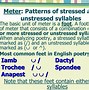 Image result for Poetic Meter Chart