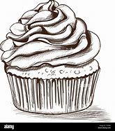 Image result for Birthday Cupcake Line Art