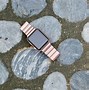 Image result for Gold Aluminium Apple Watch with Black Milanese Loop