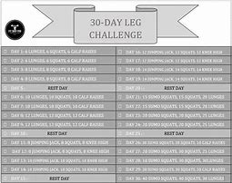 Image result for 30-Day Leg Challenge Printable