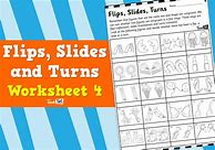 Image result for Simple Worksheets On Flip Slide Turn