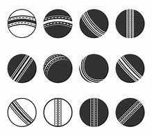 Image result for Cricket Ball Outline