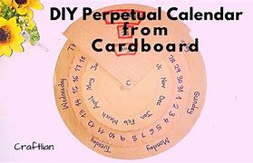 Image result for DIY Perpetual Calendar Cardstock