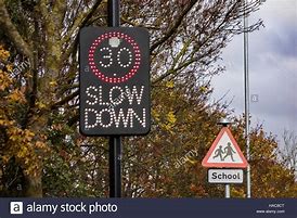 Image result for Vehicle Slow Down Sign