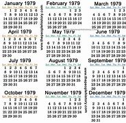 Image result for 1979 1980 Calendar