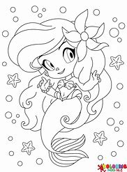 Image result for Cute Kawaii Mermaid Coloring Pages