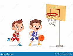 Image result for Animated Kids Playing Basketball