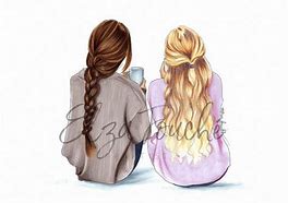 Image result for BFF Drawings Brown Hair