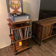 Image result for Vintage Wooden Record Player Stand