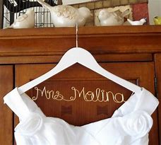 Image result for Bride Dress Hanger with Name