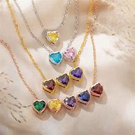 Image result for Birthstone Heart Necklace