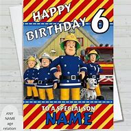 Image result for Fireman Sam Birthday Card