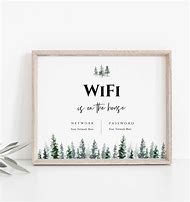 Image result for Wi-Fi Password Sign Printable for Lodge