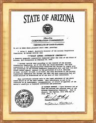 Image result for Certificate of Good Standing in Arizona