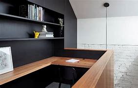 Image result for Black and Timber Home Office Furniture