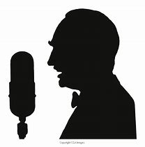 Image result for Silhouette Man at Microphone