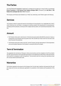 Image result for Producer Contract Template