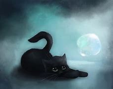 Image result for Black Cat Wallpaper Drawing