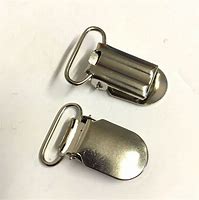 Image result for metallic suspender clip