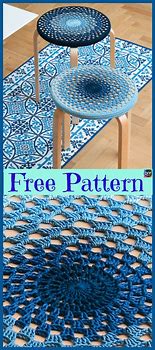 Image result for Crochet Stool Cover Pattern