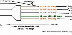 Image result for Fusible Link Wire Amperage Chart