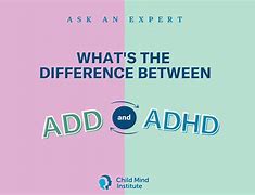 Image result for Add vs ADHD Difference