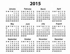 Image result for 2015 Calendar Printable One Page Free