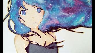 Image result for Hair Drawing Galxy Anime