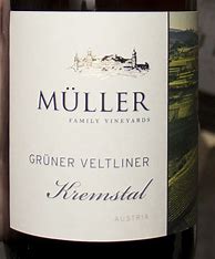 Image result for Muller Gruner Veltliner Kremstal