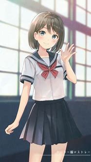 Image result for Anime Girl with Red School Uniform