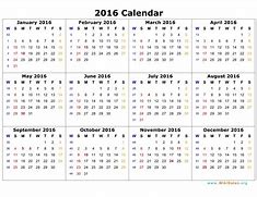 Image result for Annual Calendar Year 2016