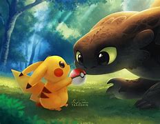 Image result for Toothless and Stitch and Pikachu