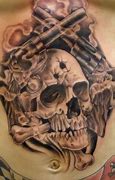 Image result for Skull with Guns Designs