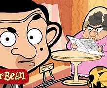 Image result for Mr Bean Cartoon Mrs. Wicket