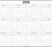 Image result for 2026 Monthly Calendar