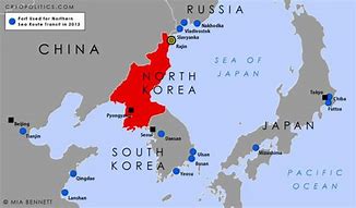 Image result for Map Showing North Korea