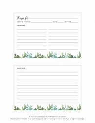 Image result for 4X6 Recipe Card Template Free Editable