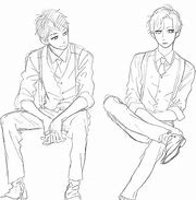 Image result for Anime Boy Sitting Drawing