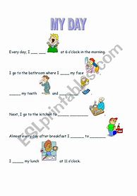 Image result for Starting My Day Worksheets