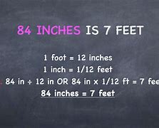 Image result for 84 Inches to Feet