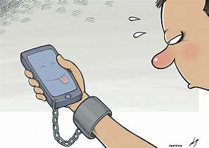 Image result for Smartphone Addiction Cartoon
