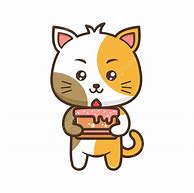 Image result for Cat Eating Cake