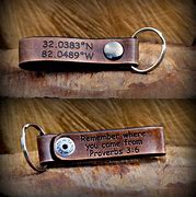Image result for Leather Keychain Ring